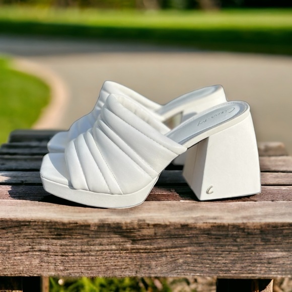 🌻CIRCUS Sam Edelman off-White Marlie Platform Mules Size 7 (read description) - Picture 1 of 12